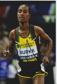 Gelete Burka  Äthiopien  Leichtathletik Autogramm Foto original signiert 