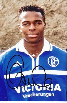 Emile Mpenza  FC Schalke 04  Fußball Autogramm Foto original signiert 