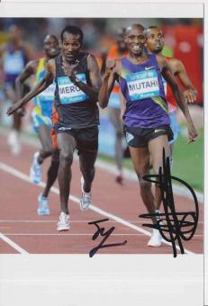 Imane Merga & Sammy Mutahi  Leichtathletik Autogramm Foto original signiert 