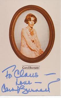 Carol Burnett  Film & TV Autogramm Foto original signiert 