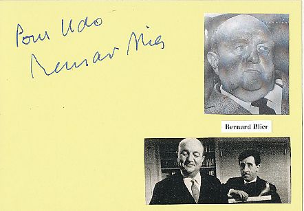 Bernard Blier † 1989  Film & TV Autogramm Karte original signiert 