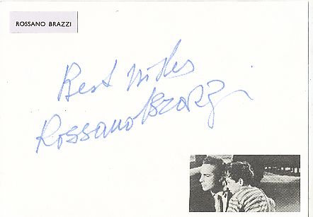 Rossano Brazzi † 1994 Film & TV Autogramm Karte original signiert 