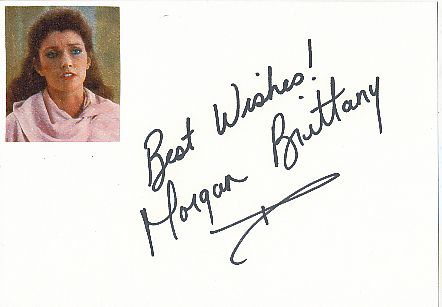 Morgan Brittany  Film & TV Autogramm Karte original signiert 