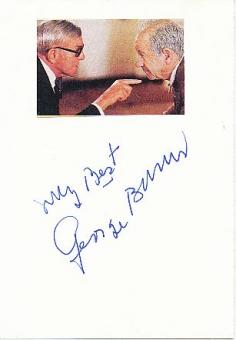 George Burns † 1996 Film & TV Autogramm Karte original signiert 