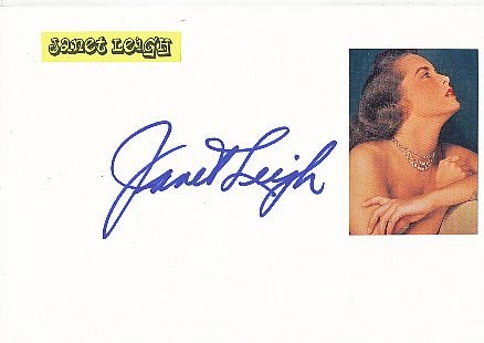 Janet Leigh † 2004  Film+ TV  Autogramm Karte original signiert 