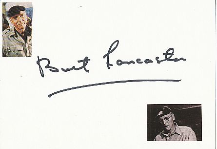 Burt Lancaster † 1994  Film+ TV  Autogramm Karte original signiert 