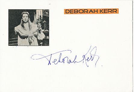 Deborah Kerr † 2007  Film+ TV  Autogramm Karte original signiert 