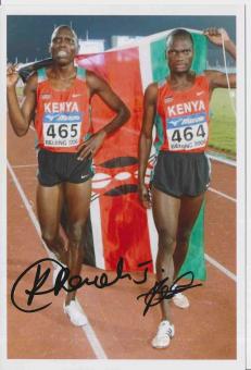 Kipkoech Rono & Remmy Limo Ndiwa  Leichtathletik Autogramm Foto original signiert 
