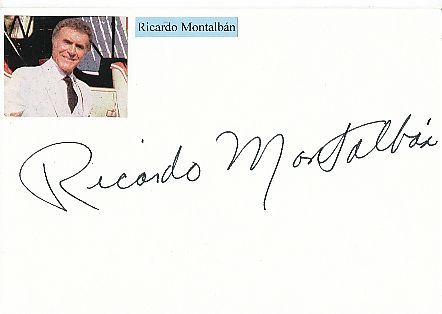 Ricardo Montalban † 2009  Film & TV Autogramm Karte original signiert 
