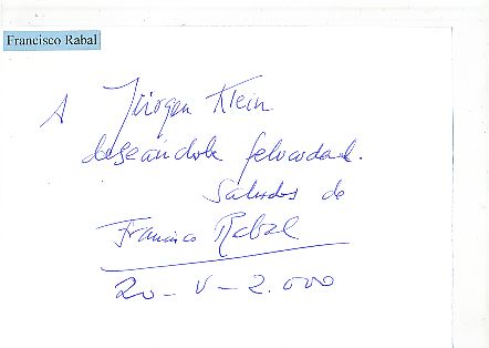 Francisco Rabal † 2001  Film & TV Autogramm Karte original signiert 