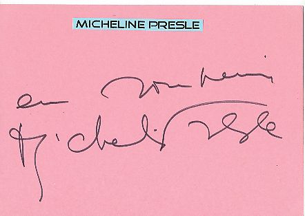 Micheline Presle  Film+ TV  Autogramm Karte original signiert 