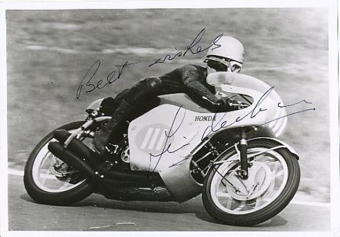 Jim Redman  GB 6 x Weltmeister  Motorrad Sport Autogramm Foto original signiert 