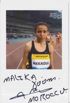 Malika Akkaoui  Marokko  Leichtathletik Autogramm Foto original signiert 