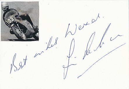 Jim Redman  GB  6 x Weltmeister  Motorrad Sport Autogramm Karte  original signiert 