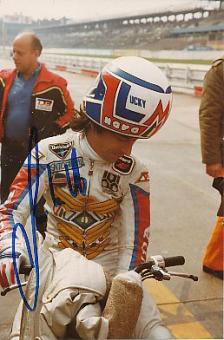 Marco Lucchinelli  Italien  1989  Weltmeister Motorrad Sport Autogramm Foto original signiert 