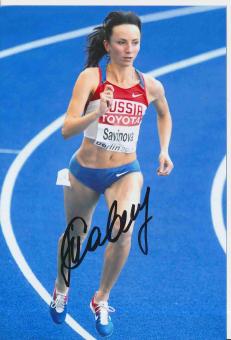 Mariya Savinova  Rußland  Leichtathletik Autogramm Foto original signiert 