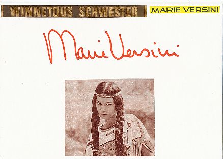 Marie Versini † 2021  Winnetou  Film & TV Autogramm Karte original signiert 