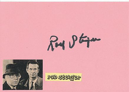 Rod Steiger † 2002  Film & TV Autogramm Karte original signiert 
