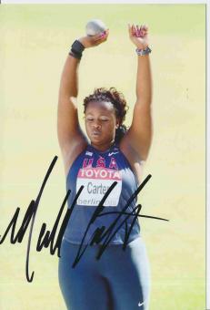 Michelle Carter  USA  Leichtathletik Autogramm Foto original signiert 