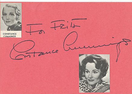 Constance Cummings † 2005  Film & TV Autogramm Karte original signiert 