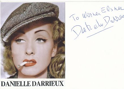 Danielle Darrieux † 2017  Film & TV Autogramm Karte original signiert 