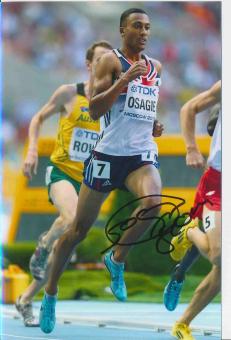 Andrew Osagie  Großbritanien  Leichtathletik Autogramm Foto original signiert 