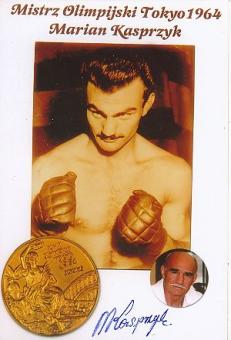Marian Kasprzyk  Polen  Olympiasieger 1964  Boxen Autogramm Foto original signiert 