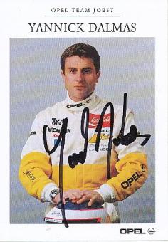 Yannick Dalmas Opel +  Formel 1 Auto Motorsport  Autogrammkarte  original signiert 