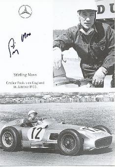 Stirling Moss † 2020  GB  Formel 1 Auto Motorsport  Autogrammkarte  original signiert 