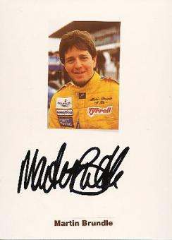 Martin Brundle  Formel 1  Auto Motorsport  Autogramm Foto original signiert 
