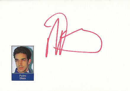 Pedro Diniz  Formel 1  Auto Motorsport  Autogramm Karte  original signiert 