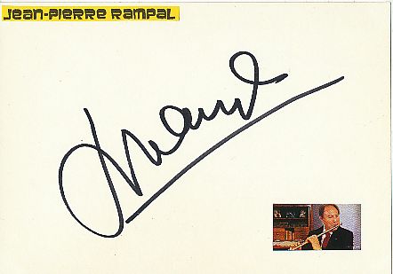 Jean Pierre Rampal † 2000  Flötist  Klassik Musik Autogramm Karte original signiert 