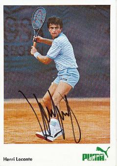 Henri Leconte  Frankreich  Tennis  Autogrammkarte  original signiert 