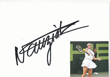 Nathalie Tauziat  Frankreich  Tennis Autogramm Karte original signiert 