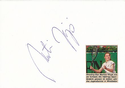 Martina Hingis  Schweiz  Tennis Autogramm Karte original signiert 
