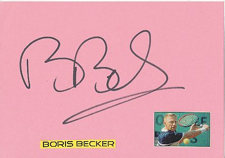 Boris Becker  Tennis Autogramm Karte original signiert 