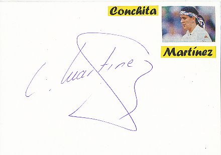Conchita Martinez  Spanien  Tennis Autogramm Karte original signiert 
