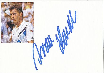 Ivan Lendl   USA  Tennis Autogramm Karte original signiert 