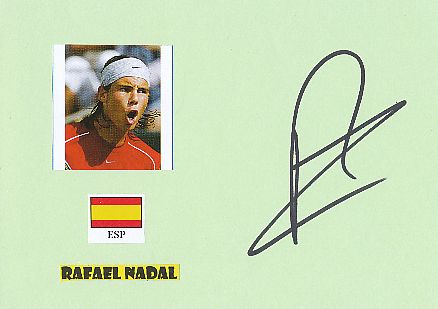 Rafael Nadal  Spanien Tennis Autogramm Karte original signiert 