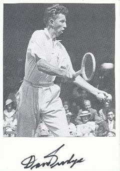Don Budge † 2000  USA  Wimbledon Sieg 1938  Tennis Autogramm Karte original signiert 