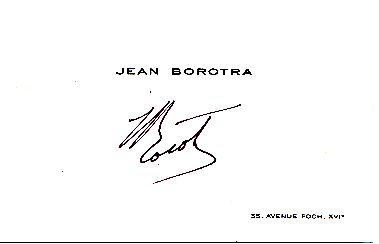 Jean Borotra † 1994  Frankreich  Wimbledon Sieg 1924  Tennis Autogramm Karte original signiert 