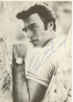 Clint Eastwood  USA  Film + TV Autogrammkarte original signiert 