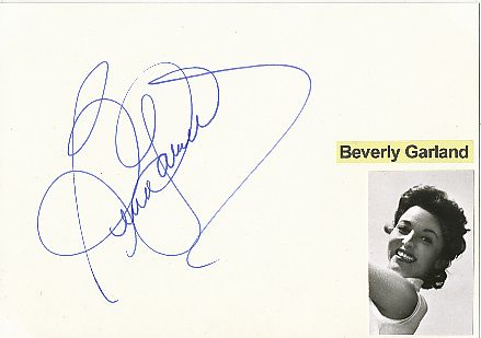 Beverly Garland † 2008  USA  Film & TV Autogramm Karte original signiert 