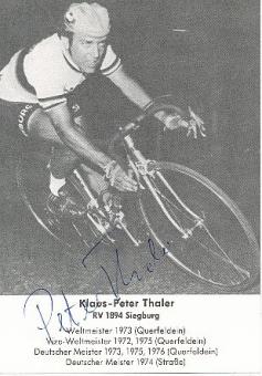 Klaus Peter Thaler  Radsport Autogrammkarte  original signiert 