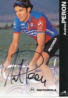Andrea Peron  Italien  Radsport Autogrammkarte  original signiert 