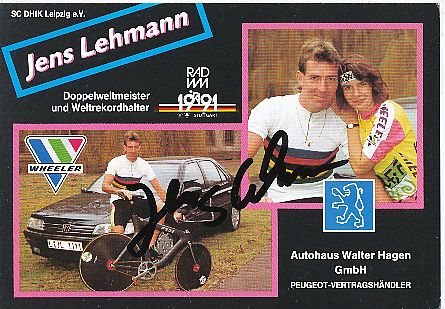 Jens Lehmann  Radsport Autogrammkarte  original signiert 