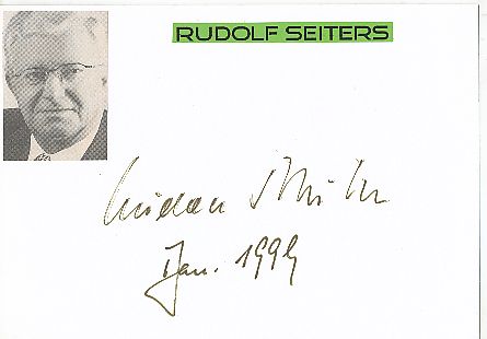 Rudolf Seiters  Politik Autogramm Karte original signiert 