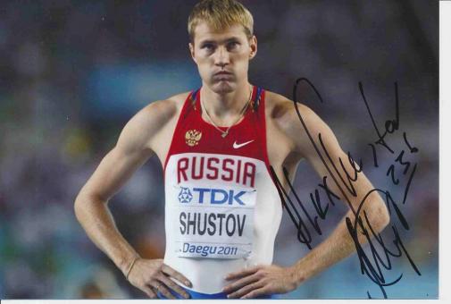 Aleksandr Shustov  Rußland  Leichtathletik Autogramm Foto original signiert 
