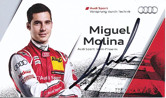 Miguel Molina  Audi  Auto Motorsport  Autogrammkarte  original signiert 