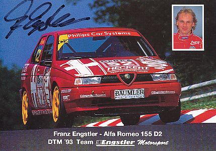 Franz Engstler  Alfa Romeo  Auto Motorsport  Autogrammkarte  original signiert 